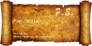 Pap Sejla névjegykártya